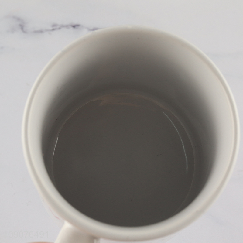 Factory price ceramic water cup drinking cup water mug with handle