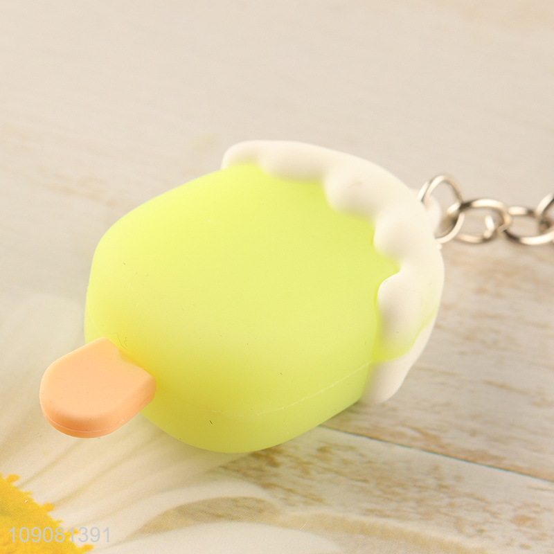 Top sale portable silicone popsicle pendant keychain for gifts