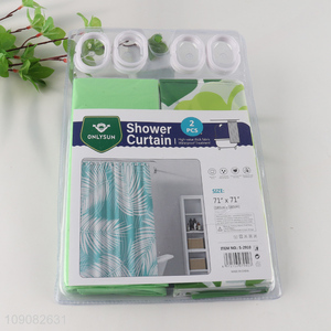 Good price waterproof home hotel thick fabric PE shower curtain