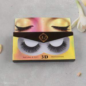 Yiwu market professional natural soft 3d false  eyelash for sale