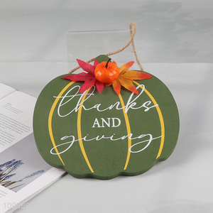 Popular products pumpkin shape wooden <em>Thanksgiving</em> <em>Day</em> hanging ornament