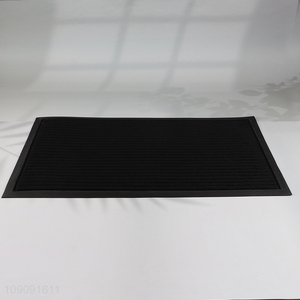 Top quality black rectangle anti-slip floor mat door mat for sale
