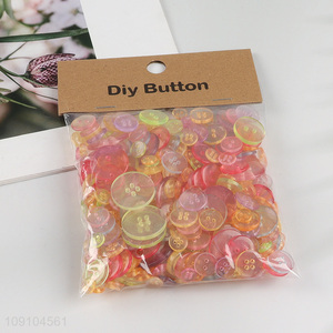China supplier multicolor resin DIY manual decorative button for sale
