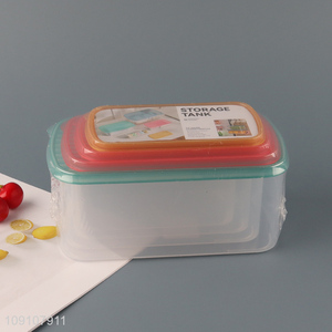 Wholesale 4 Pieces <em>Plastic</em> Food Storage <em>Containers</em> Set with Airtight Lids