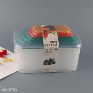 High Quality 7 Pieces <em>Plastic</em> Food Storage <em>Containers</em> Set Bento Lunch Boxes