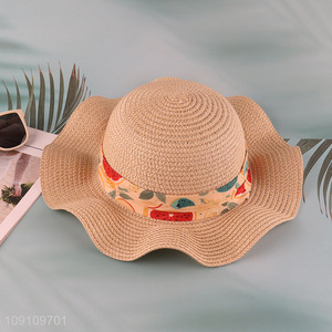 Top selling outdoor summer fashionable beach hat straw hat  sun hat
