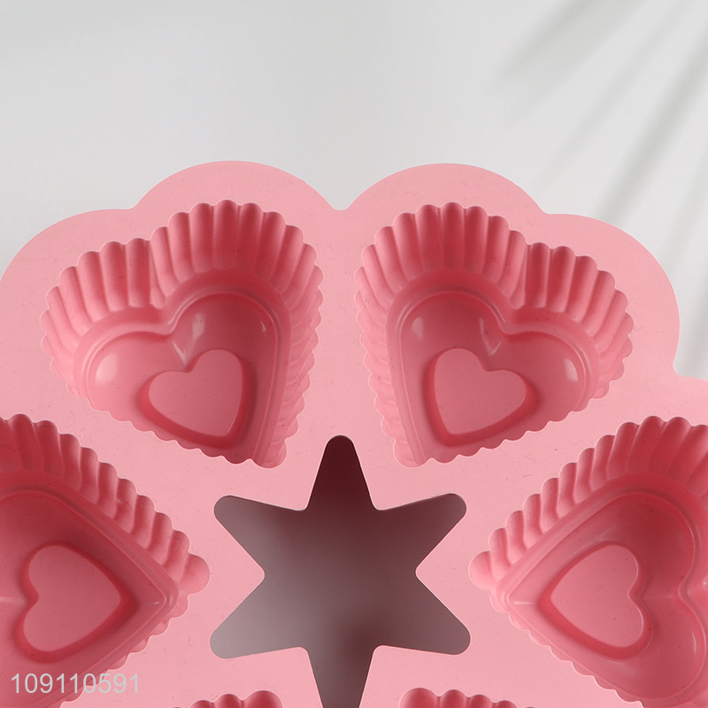 High Quality 6-Cavity Silicone Heart Cake Mold Silicone Chocolate Mold