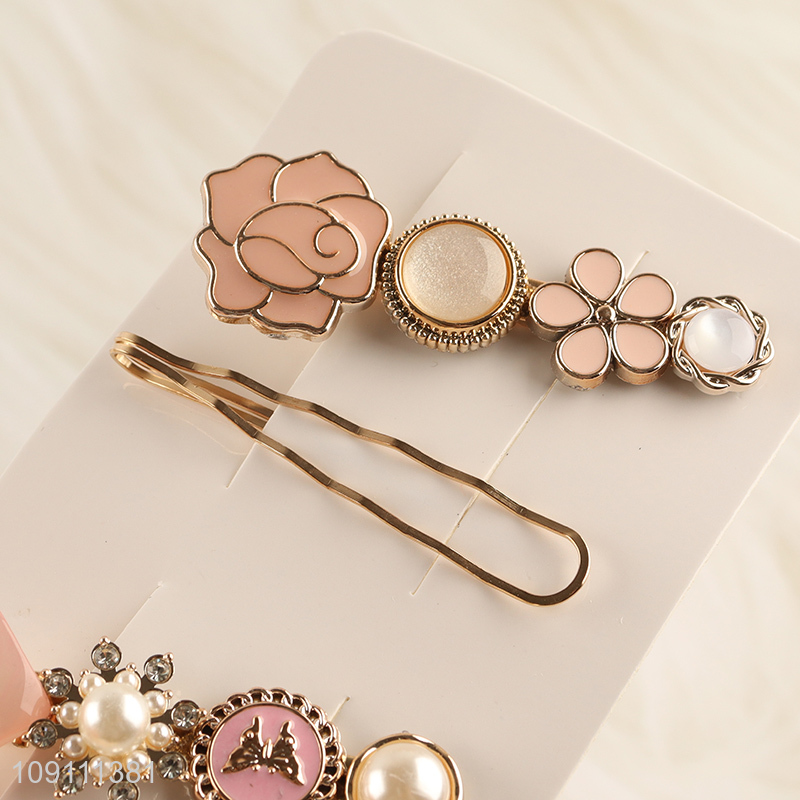 Hot products 5pcs fashionable women hair clips hair decoration set