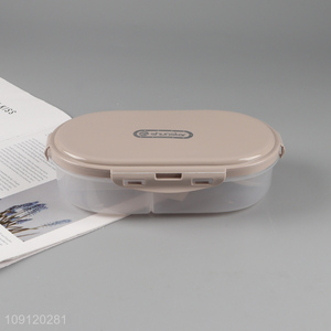 Good Quality 3-Compartment Plastic Lunch Box <em>Meal</em> Pre Container with Spoon & Fork