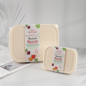 Promotional 3PCS  Plastic Food Storage Containers Leakproof <em>Meal</em> Prep Containers