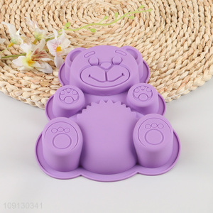 Factory Price Bear Shape Silicone Ice Cube Molds for Freezer Corktails