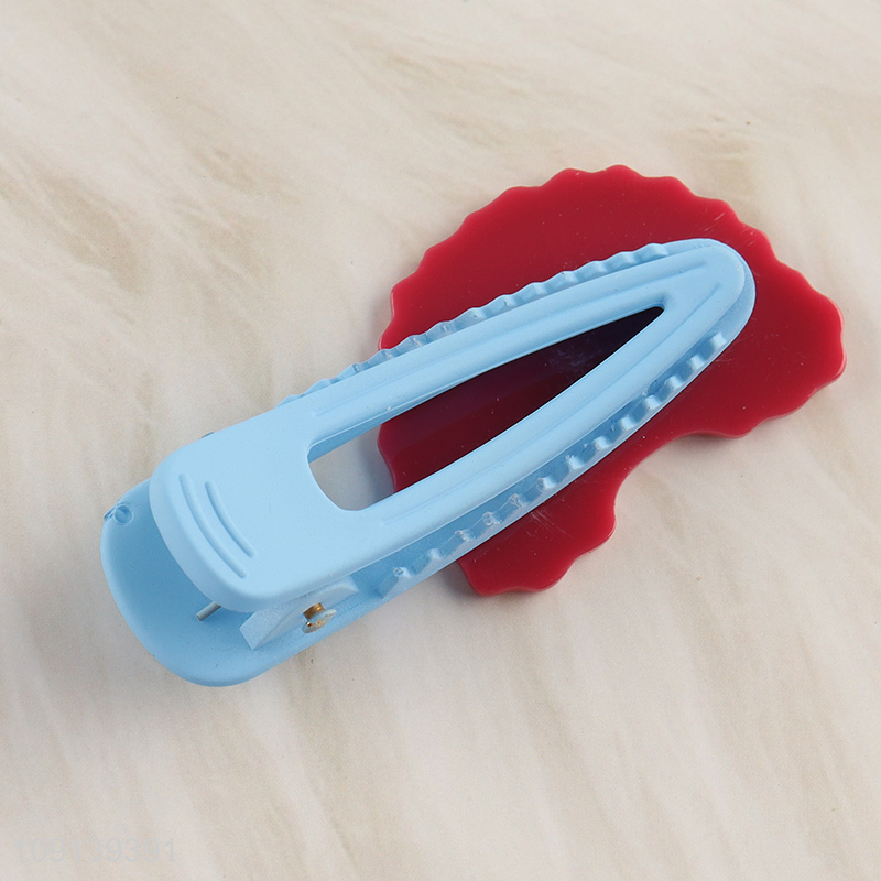 Hot Selling 2PCS Rainbow Hair Clips Decorative Acrylic Hair Clips
