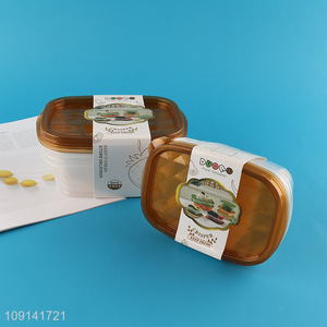 New Arrival 3PCS BPA Free Plastic Food Storage Containers with Lids for <em>Meal</em> Prep