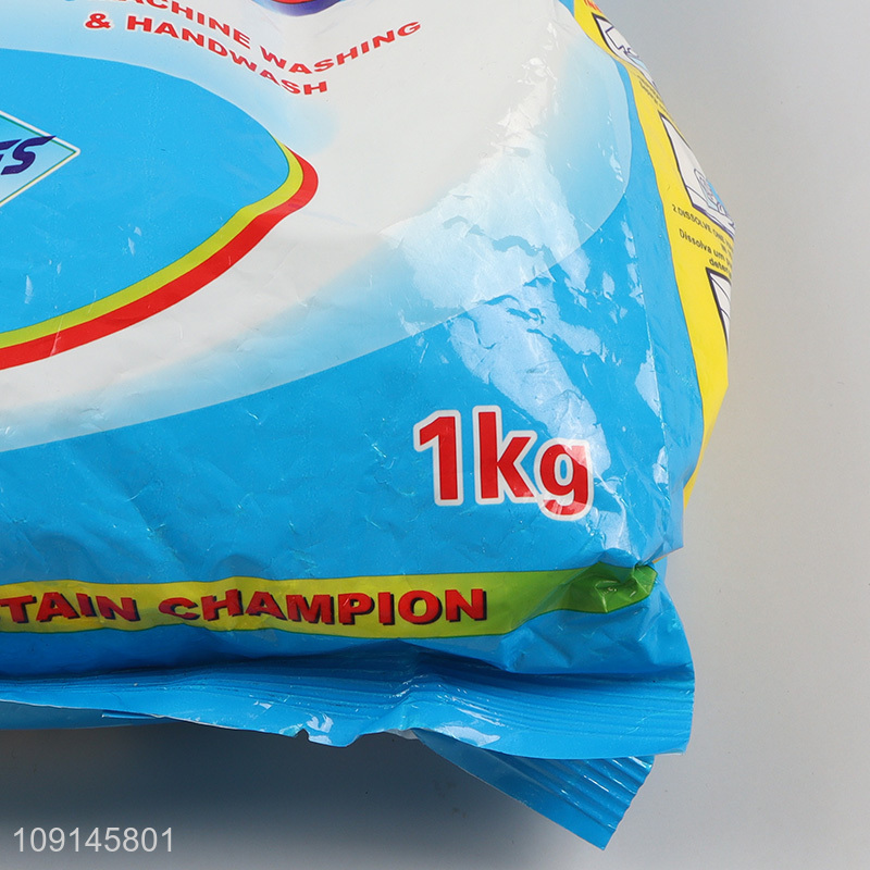 Top quality natural 1kg machine washing& handwash laundry detergent powder