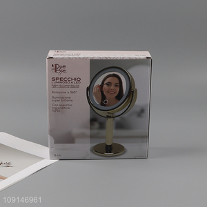Good selling rotating table mirror cosmetic mirror with led lights