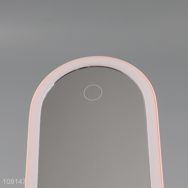 China supplier portable travel makeup organizer led light makeup mirror