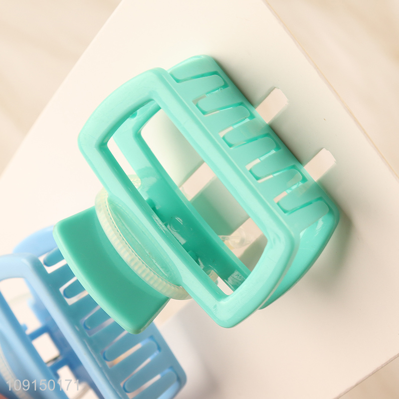 Popular Product 2PCS Candy Colored Plastic Claw Clips for Women Girls