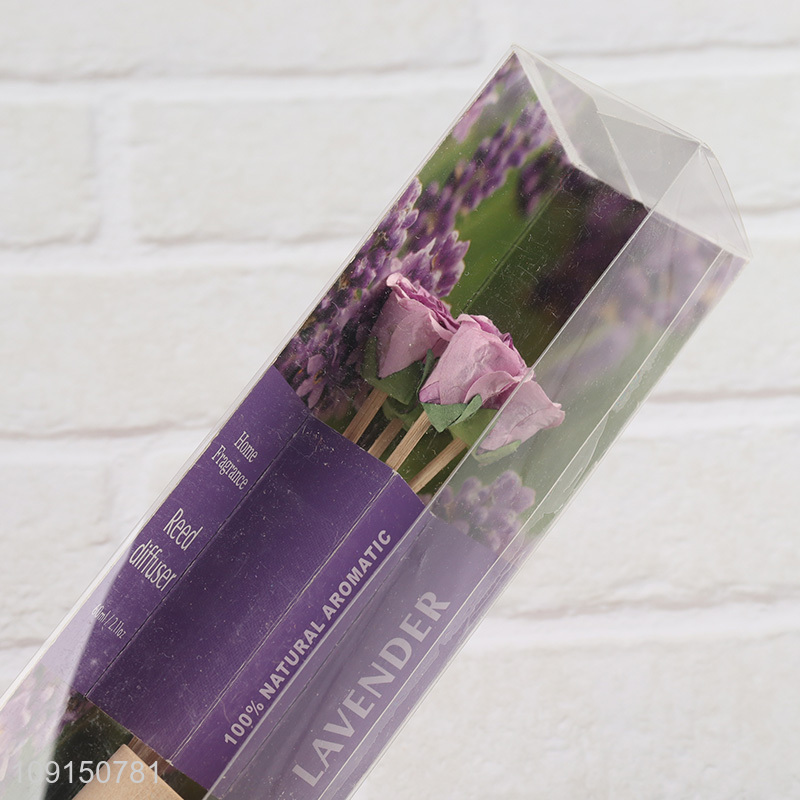 Factory Supply 60ml Long Lasting Reed Diffuser Home Fragrance Set with Sticks