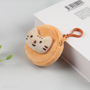 Good selling cartoon cat plush portable coin purse key bag