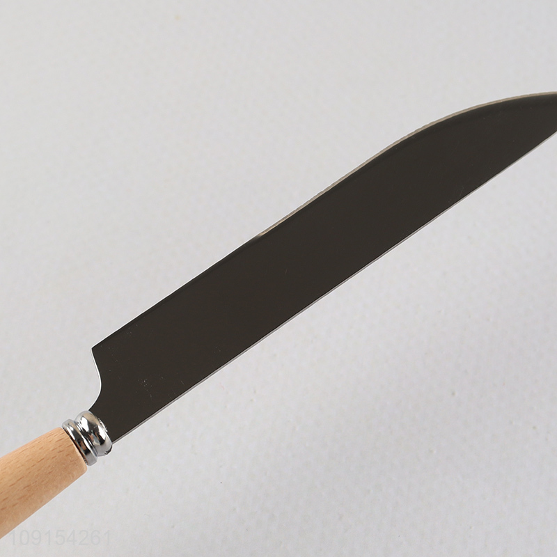 Good Quality Stainless Steel Dinner Knife Steak Knife  with Wooden Handle