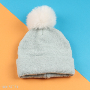 Popular products fashion girls winter knitted hat beanies hat