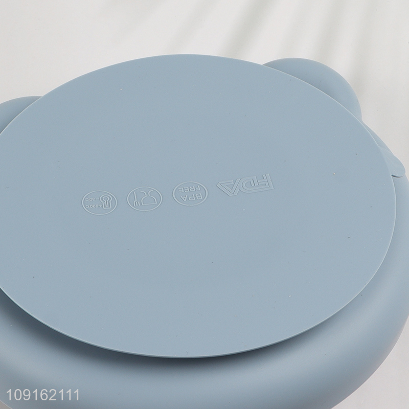 New Arrival Food Grade Silicone Baby Feeding Plate Non-Slip Toddler Plate