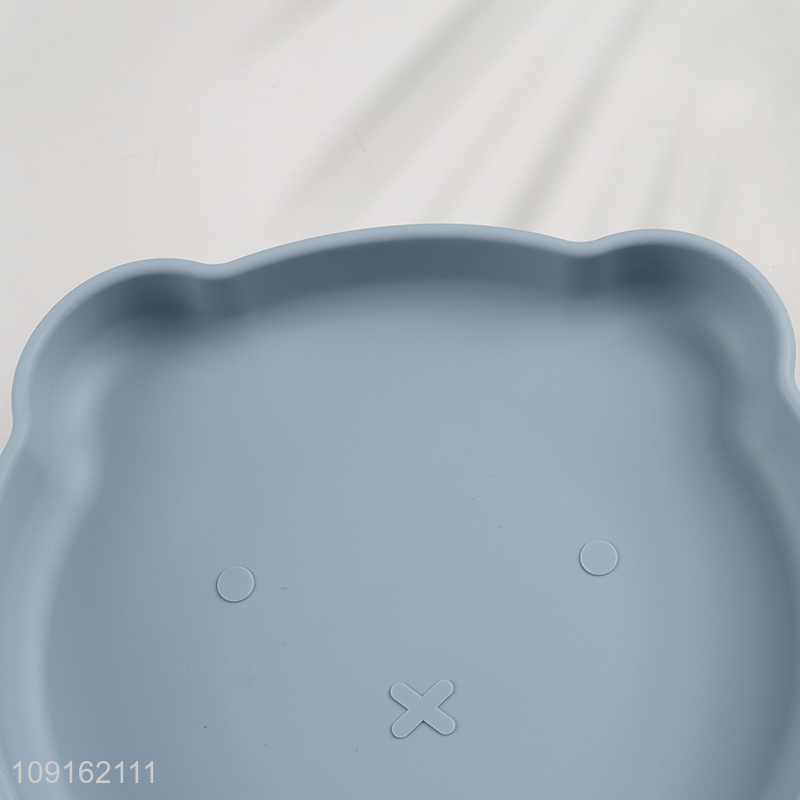 New Arrival Food Grade Silicone Baby Feeding Plate Non-Slip Toddler Plate