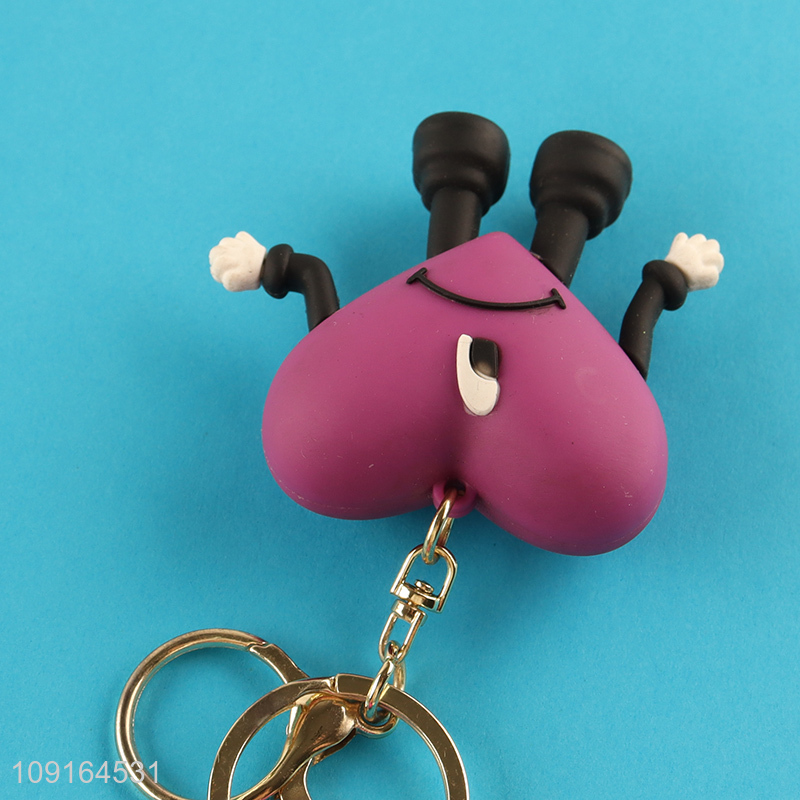 Top selling heart shape pendant cartoon keychain for gifts