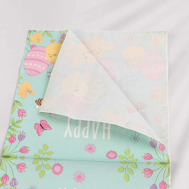 Online Wholesale 20 Pieces Happy Easter Napkins Disposable Paper Napkins Cute Napkins