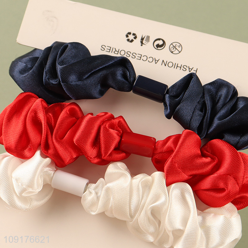 Top selling multicolor 3pcs elastic hair band hair accessories for girls