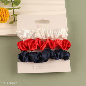 Top selling multicolor 3pcs elastic hair band hair accessories for girls