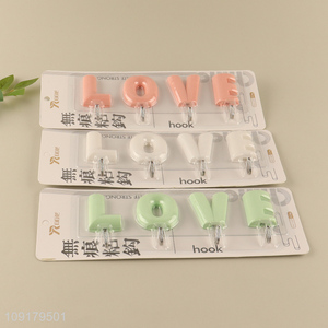 Yiwu market <em>love</em> letter traceless sticky hook wall hook