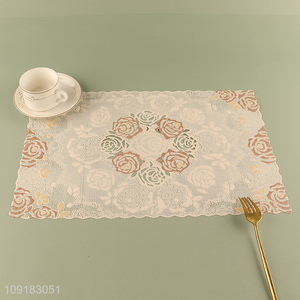 Good selling hollow rose flower place mat <em>dinner</em> mat