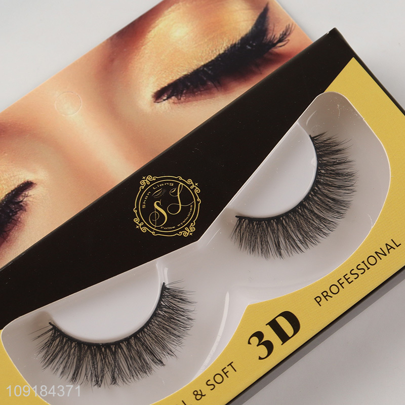 Good quality natural soft 3d false eyelash fake eyelash