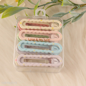 Factory Price 8 Pieces Candy Color Metal Hair Clips Alligator Clips