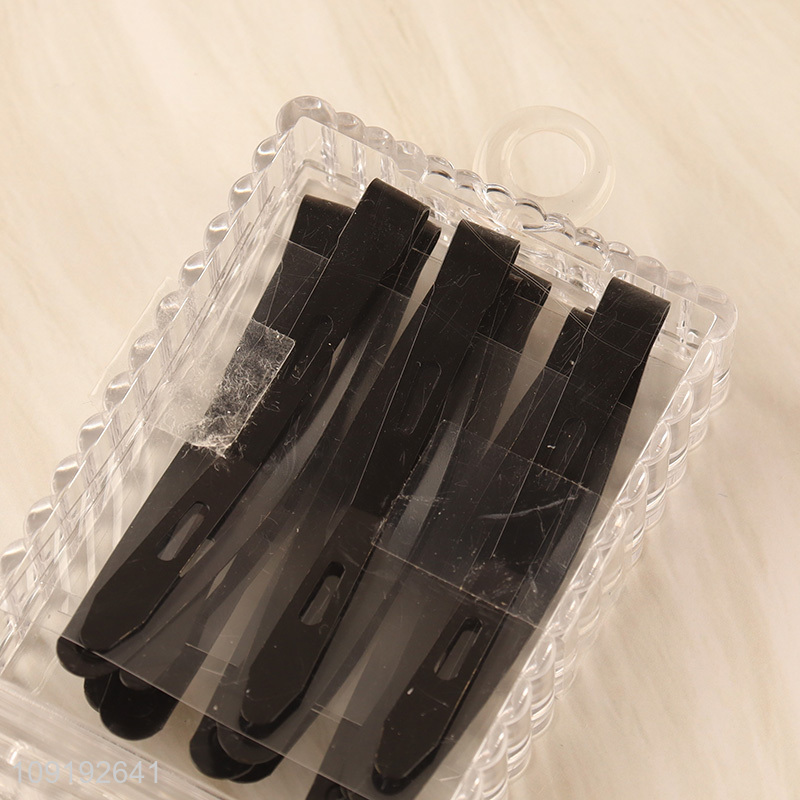 Factory Supply Black Hair Clips Metal Snap Hair Clips for Women