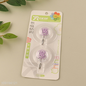 Popular Product 2PCS Cute Hooks Adhesive Hooks Towel Hooks Coat Hooks