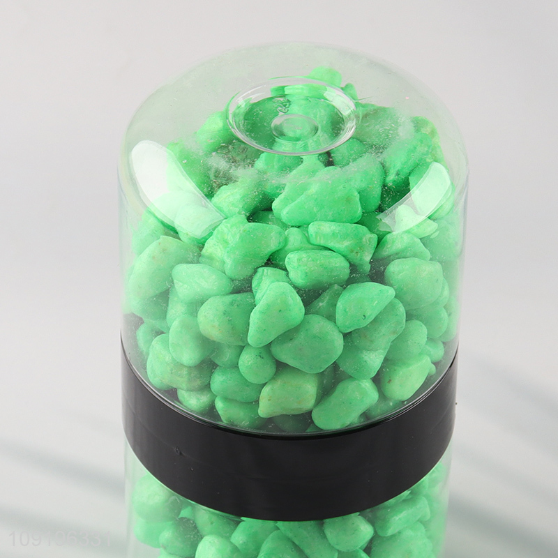 New Arrival 10-12mm Colored Rive Socks Fish Tank Filler Stones Light Green
