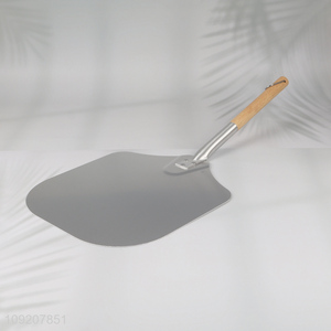 Yiwu market non-stick aluminum pizza shovel pizza plate with handle