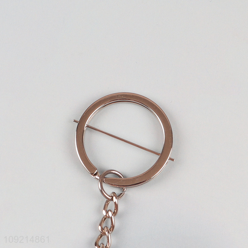 Hot items portable double-sided makeup mirror keychain for sale