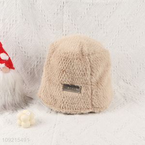 New Product Womens Winter Bucket Hats Fluffy Bucket Hats