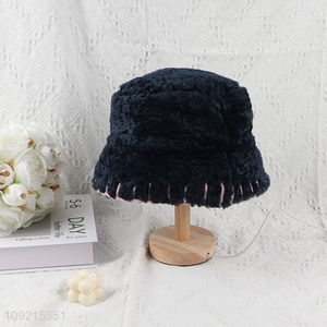 Wholesale Womens Winter Faux Fur Bucket Hat Fuzzy Bucket Hat