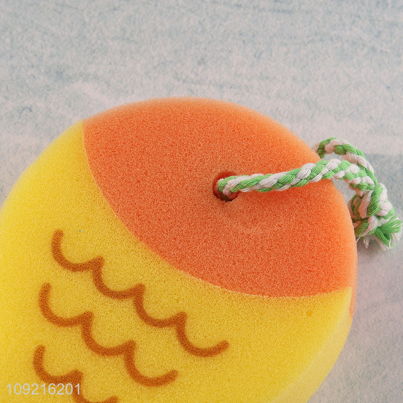 New arrival fish shape soft bath sponge shower sponge