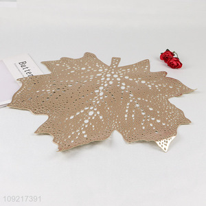 Wholesale Maple Leaf Placemats Washable Waterproof Non-Slip <em>Dinner</em> Table Mats