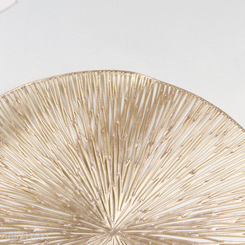 High Quality Round Metallic Placemats Dining Table Mats for Home Kitchen