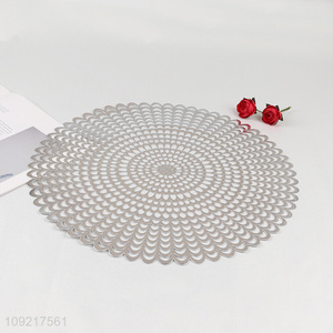 Factory Supply Round Pressed Vinyl Place Mats Non-Slip <em>Dinner</em> Table Mats