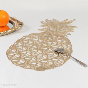 Hot Selling Pineapple Shaped Placemats Metallic Non-Slip <em>Dinner</em> Table Mats