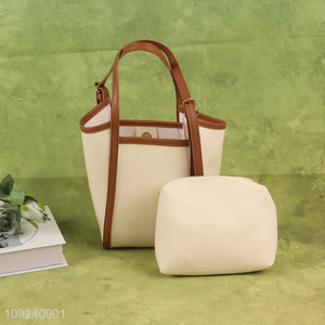 Good Quality PVC Faux Leather Handbag Tote Bag Set for Women