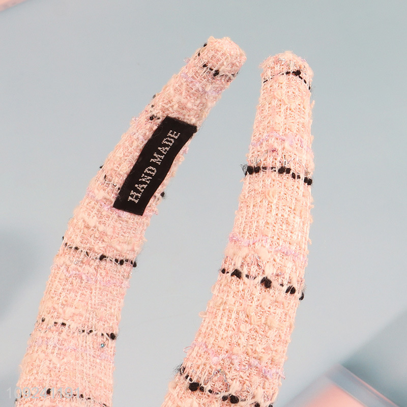 Good Quality Fashion Headband Elegant Headband Luxury Tweed Hair Hoop