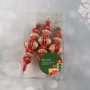 Hot Selling 3Pcs Christmas Tree Hanging Ornaments Glitter Xmas Tree Ornaments